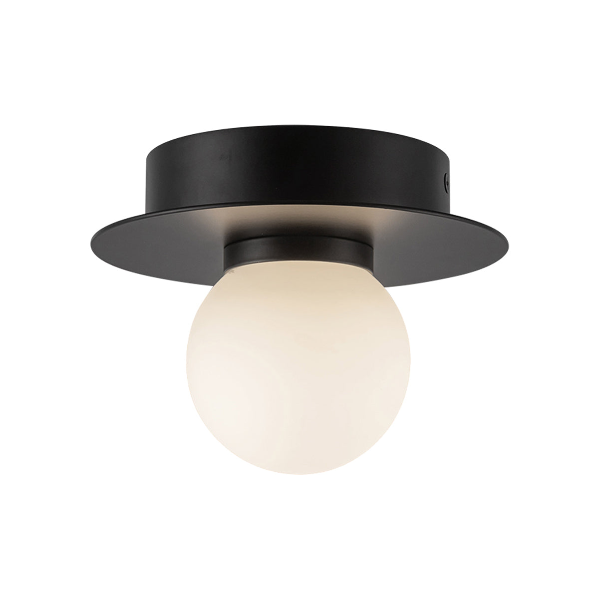 Elixir LED Flush Mount Ceiling Light in Black (Small).