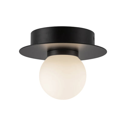 Elixir LED Flush Mount Ceiling Light in Black (Small).