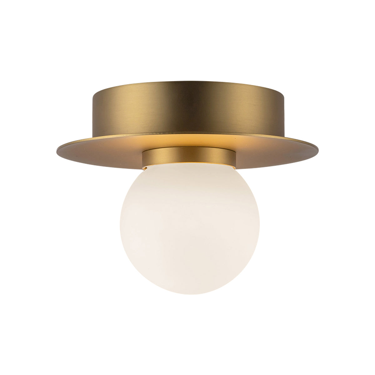 Elixir LED Flush Mount Ceiling Light in Brushed Gold (Small).