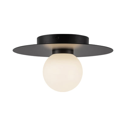 Elixir LED Flush Mount Ceiling Light in Black (Medium).