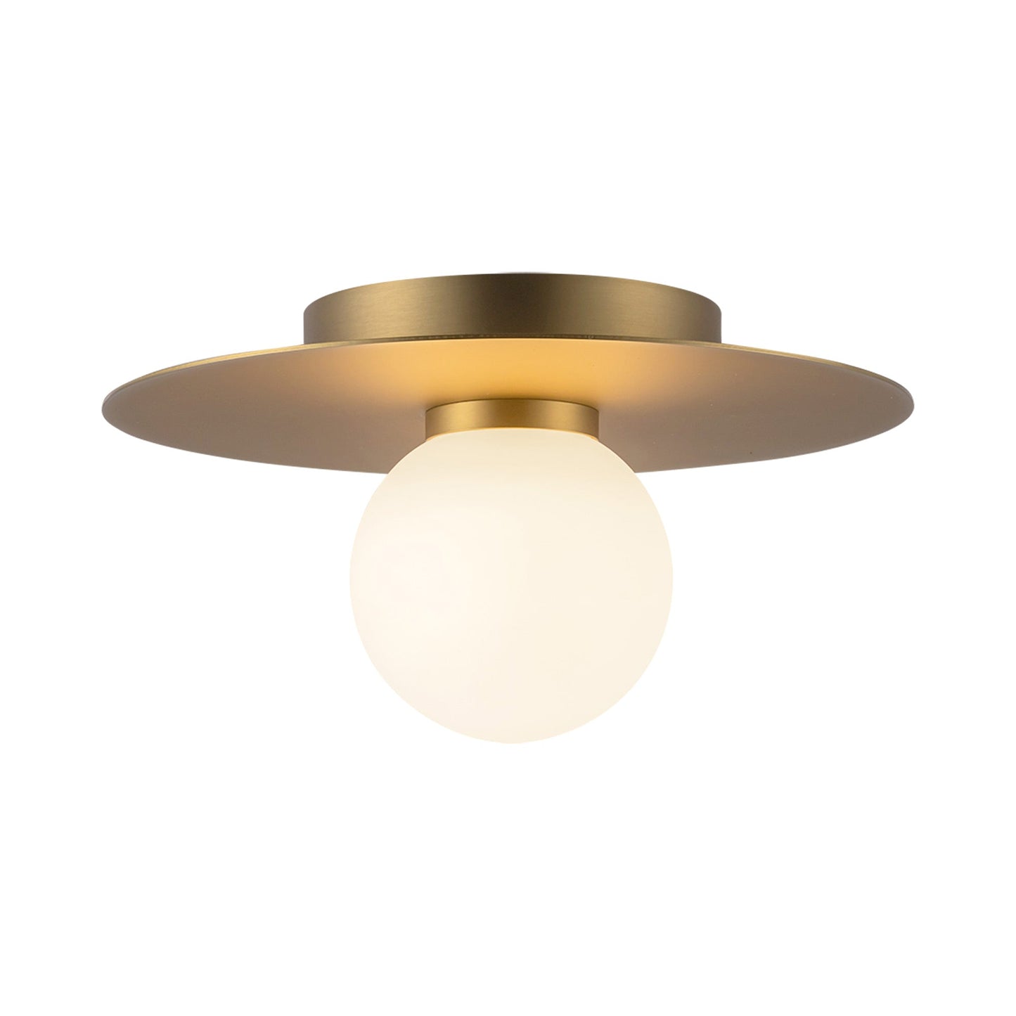 Elixir LED Flush Mount Ceiling Light in Brushed Gold (Medium).