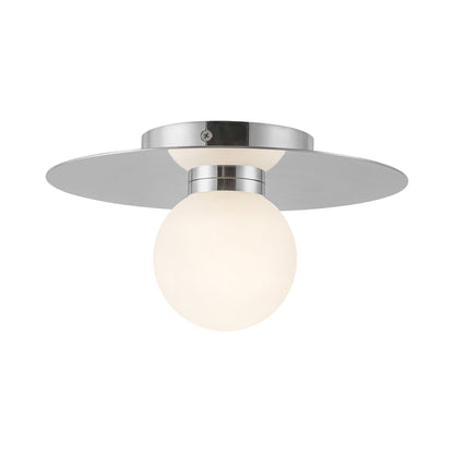 Elixir LED Flush Mount Ceiling Light in Chrome (Medium).
