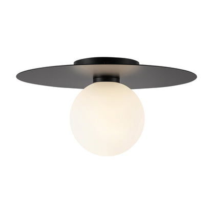 Elixir LED Flush Mount Ceiling Light in Black (Large).