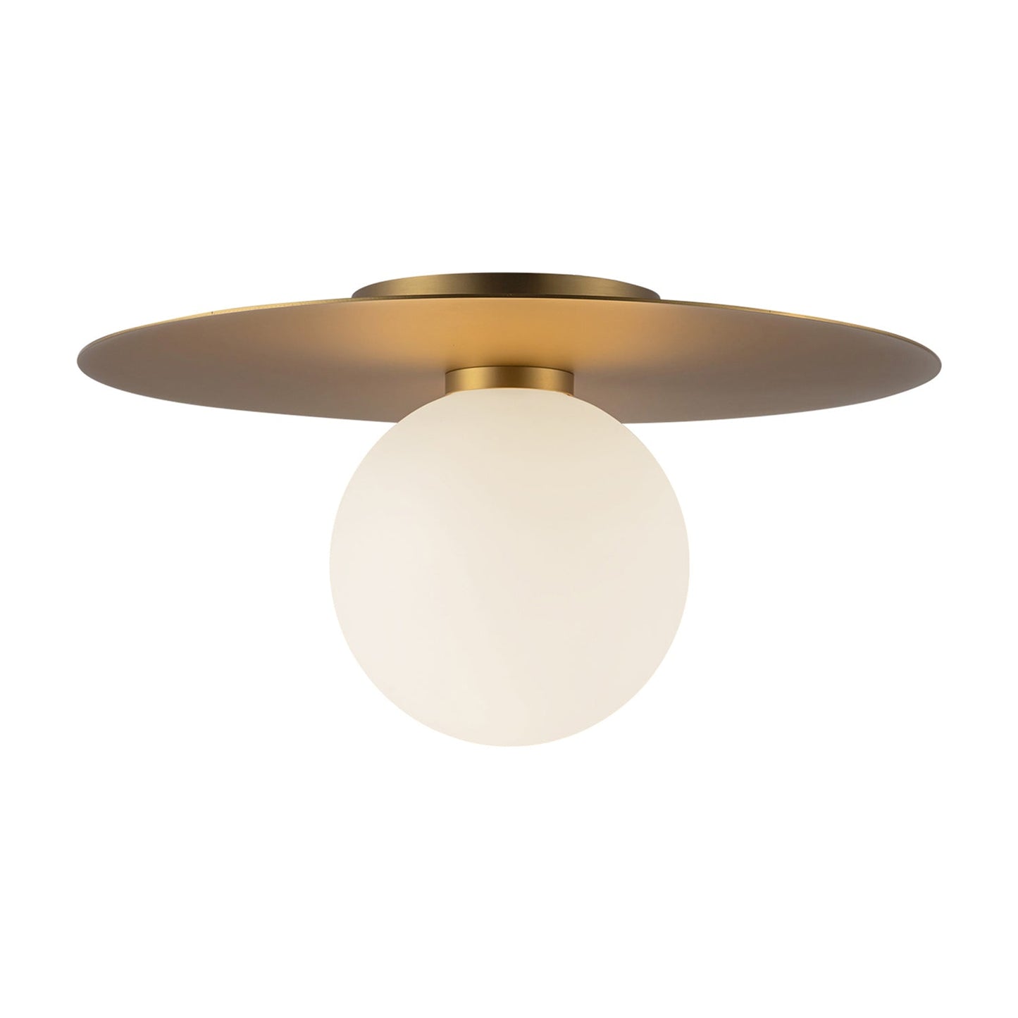 Elixir LED Flush Mount Ceiling Light in Brushed Gold (Large).