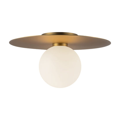Elixir LED Flush Mount Ceiling Light in Brushed Gold (Large).