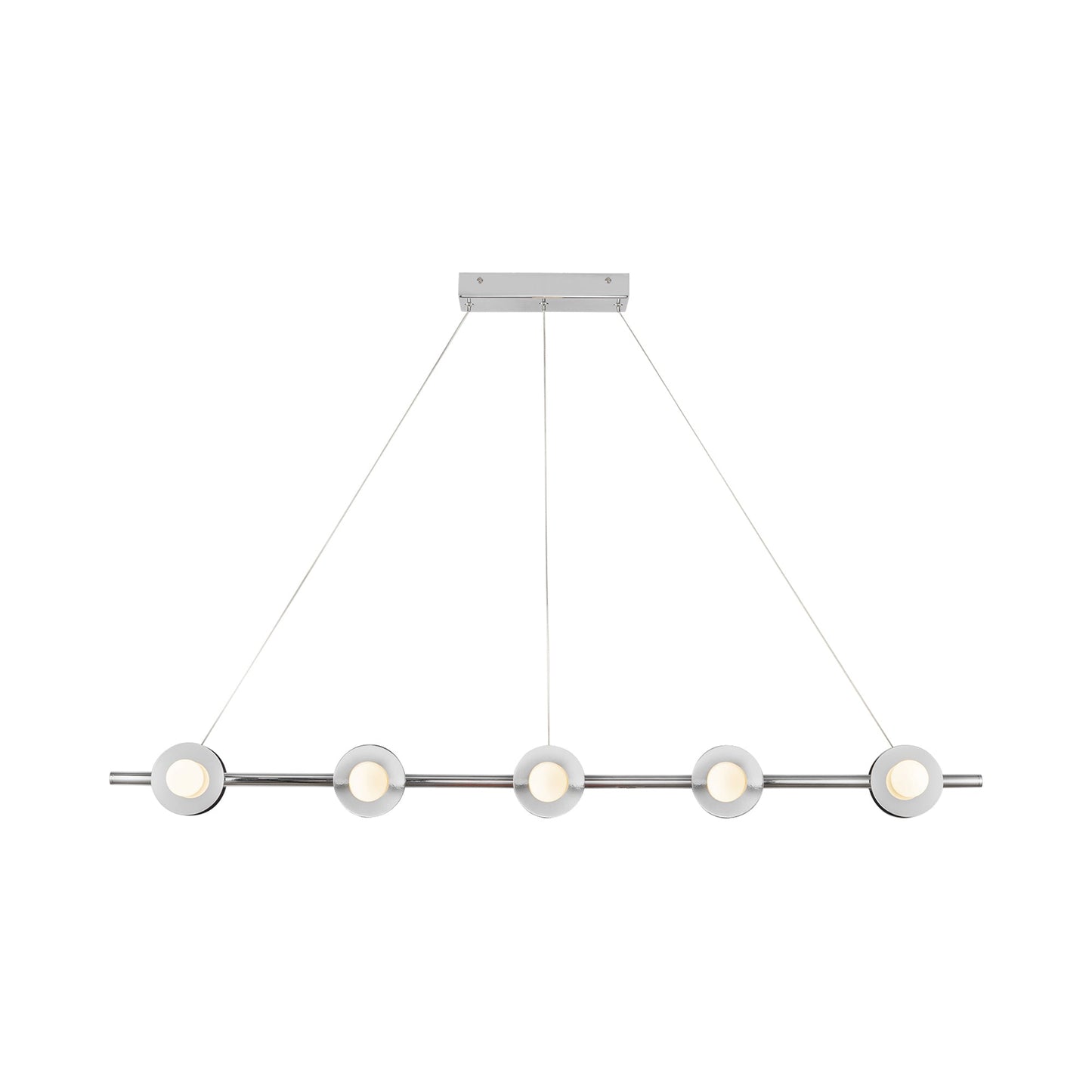 Elixir Linear LED Pendant Light in Chrome.