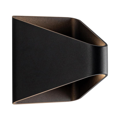 Ellis Outdoor LED Wall Light in Black.