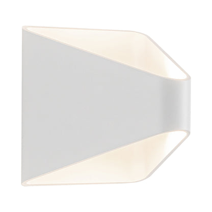 Ellis Outdoor LED Wall Light in White.