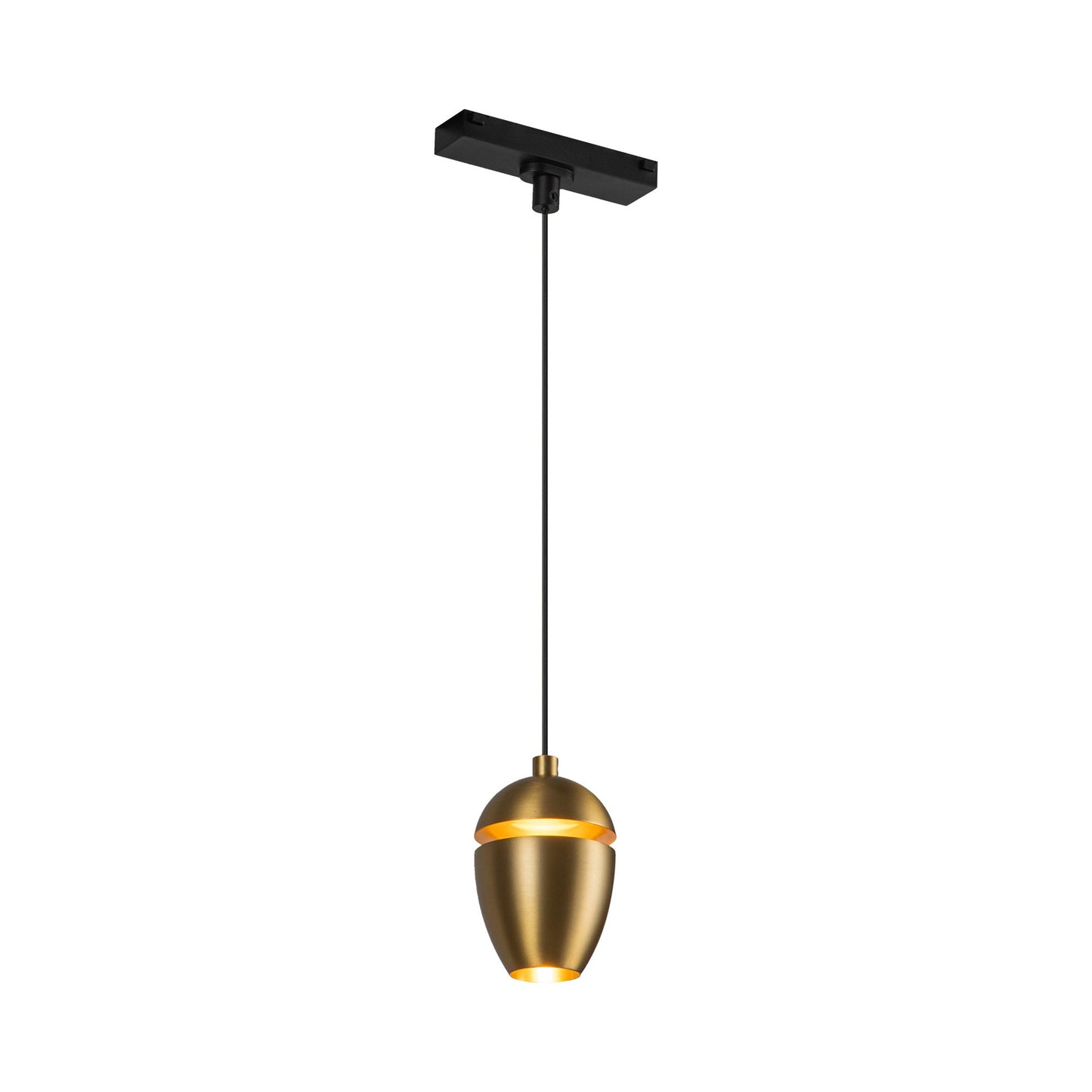 Eloa Trilo Track LED Pendant Light in Brushed Gold.