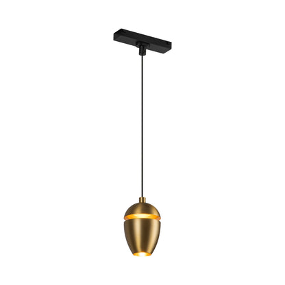 Eloa Trilo Track LED Pendant Light in Brushed Gold.