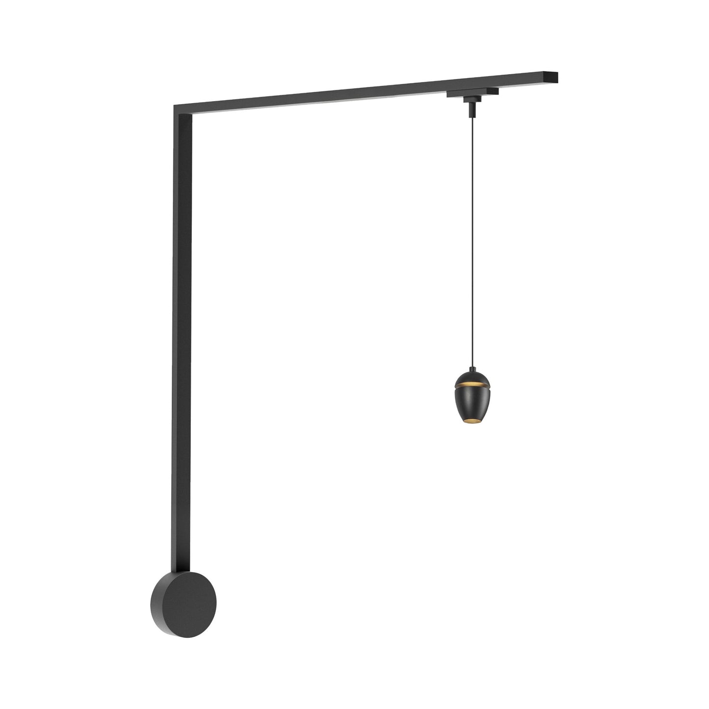 Eloa Trilo Track LED Wall Light in Black.