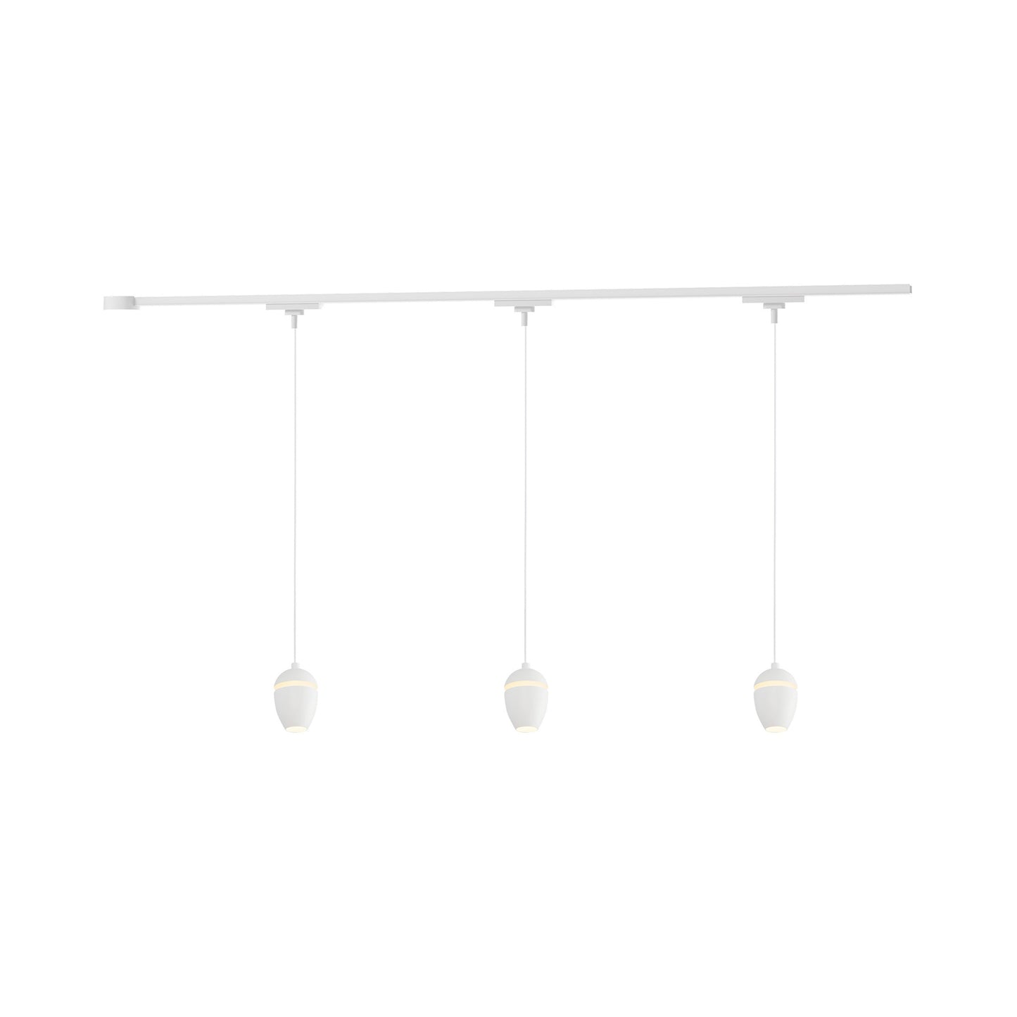 Eloa Trilo Track Multi Light LED Pendant Light in White (3-Head).