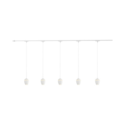 Eloa Trilo Track Multi Light LED Pendant Light in White (5-Head).