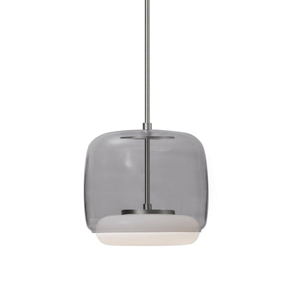 Enkel LED Pendant Light in Smoked/Brushed Nickel (Small).