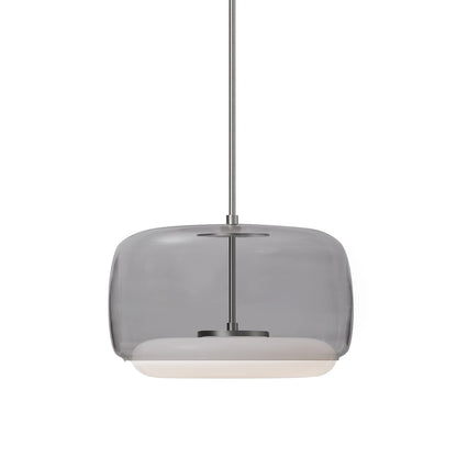 Enkel LED Pendant Light in Smoked/Brushed Nickel (Large).
