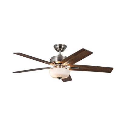 Erikson Ceiling Fan in Brushed Nickel (Integrated LED/Wall Control).