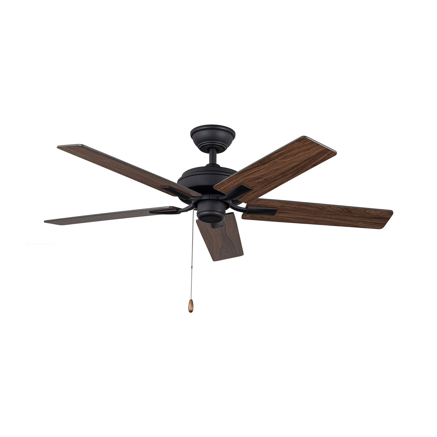 Erikson Ceiling Fan in Matte Black (No Light/Pull Chain).