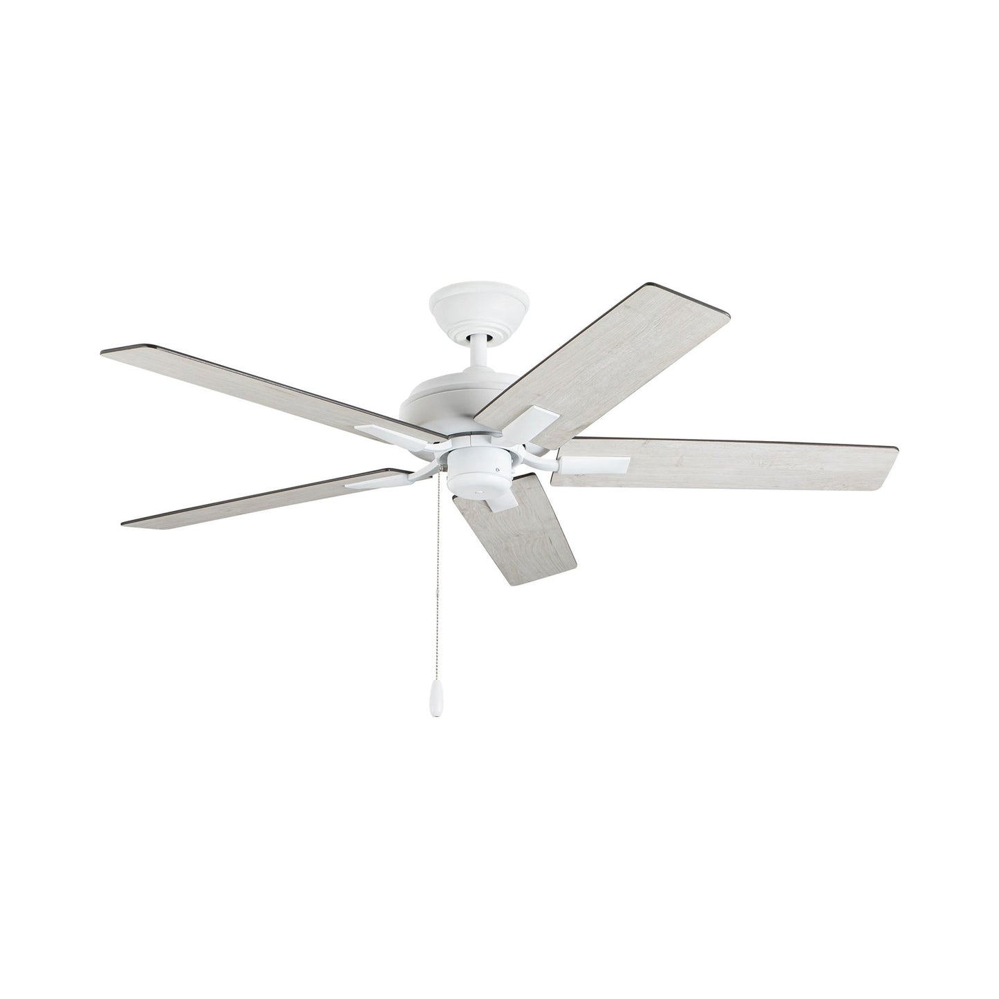 Erikson Ceiling Fan in White (No Light/Pull Chain).