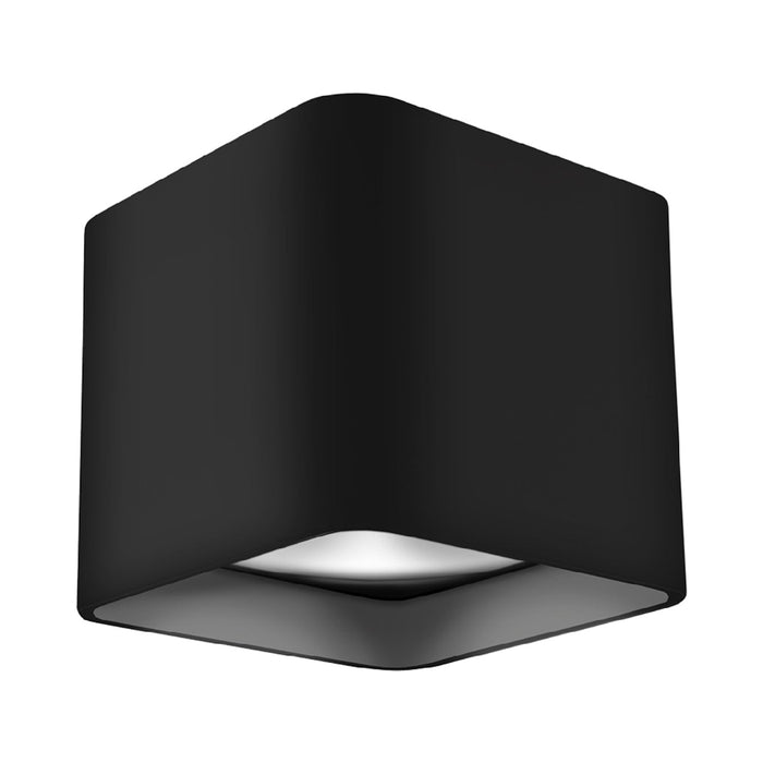 Falco LED Flush Mount Ceiling Light in Black (Square).