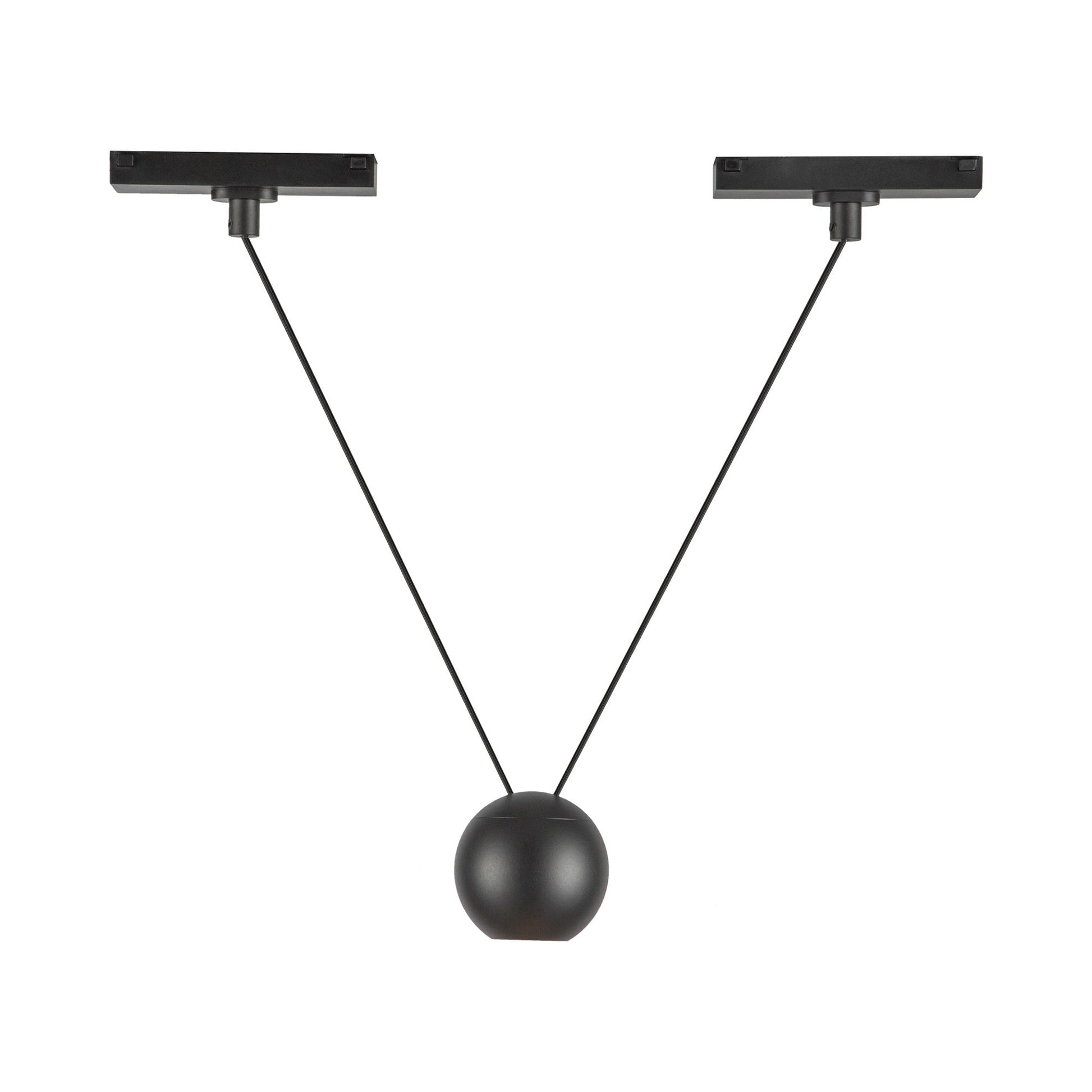 Faria Double Trilo Track LED Pendant Light in Black.