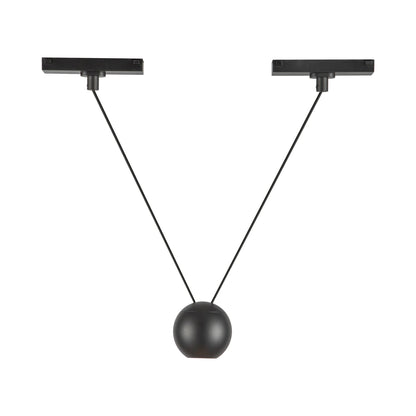 Faria Double Trilo Track LED Pendant Light in Black.