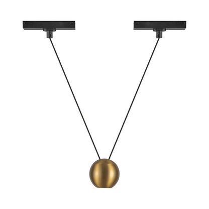 Faria Double Trilo Track LED Pendant Light in Brushed Gold.
