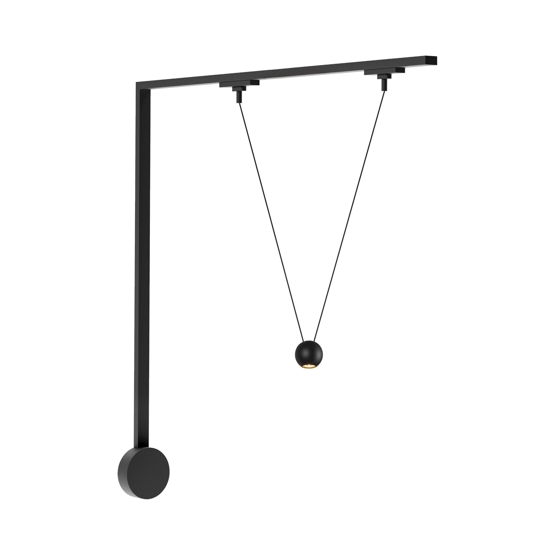 Faria Double Trilo Track LED Wall Light in Black.