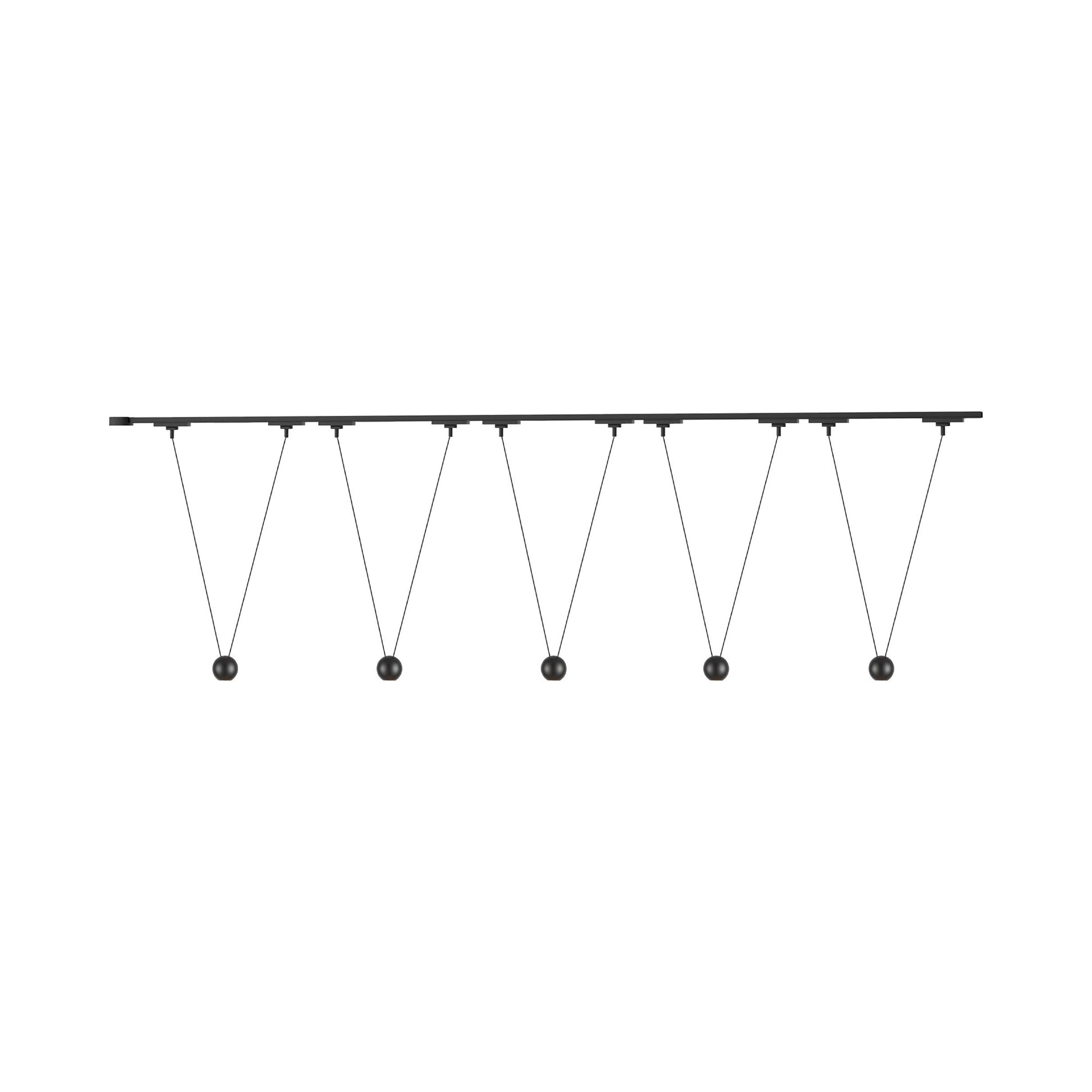 Faria Double Trilo Track Multi Light LED Pendant Light in Black.