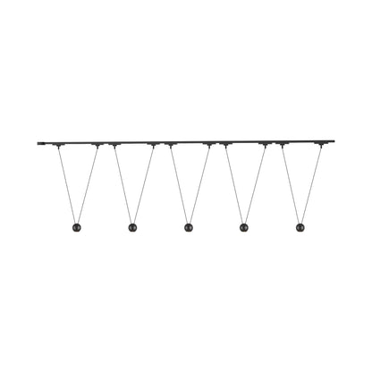 Faria Double Trilo Track Multi Light LED Pendant Light in Black.