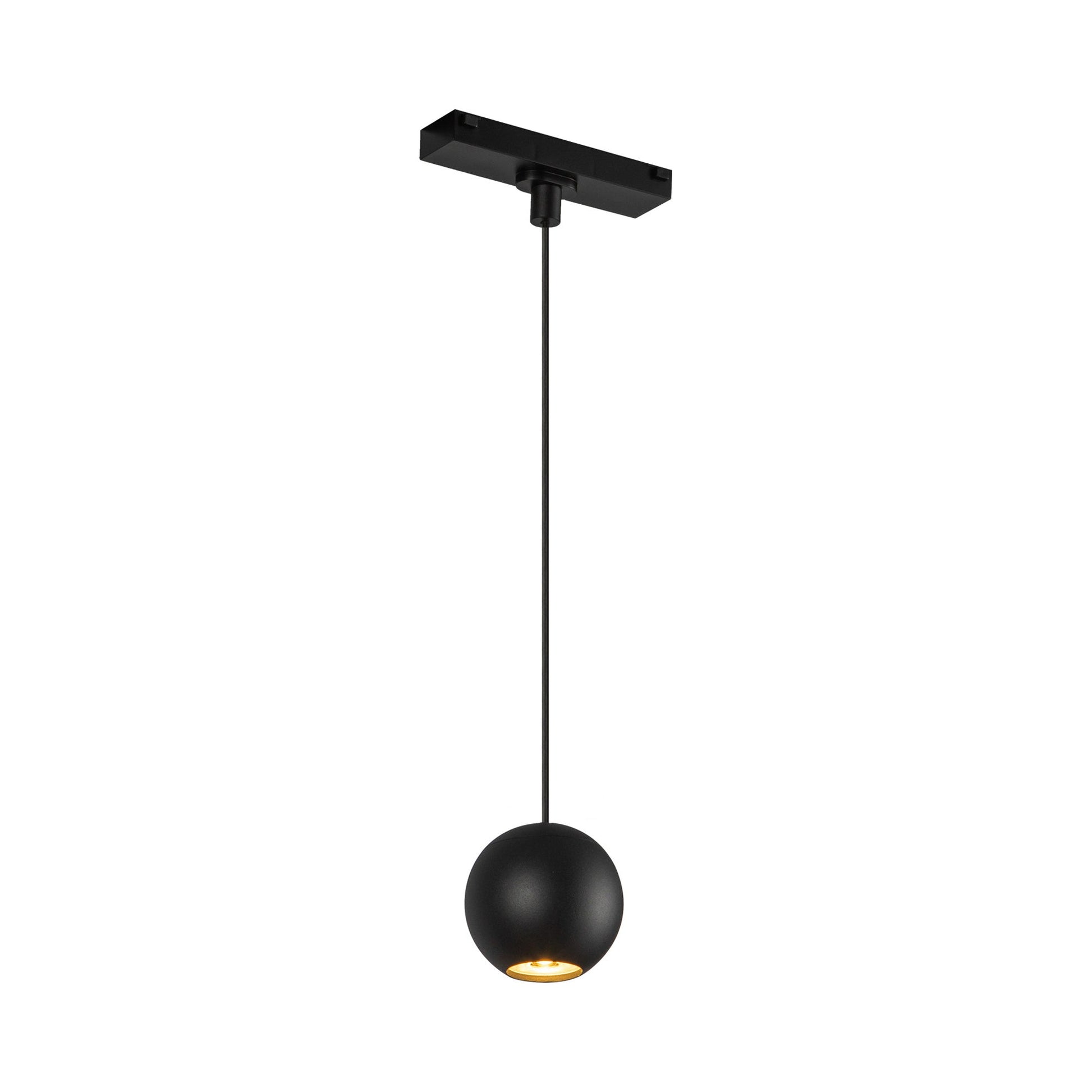 Faria Trilo Track LED Pendant Light in Black.