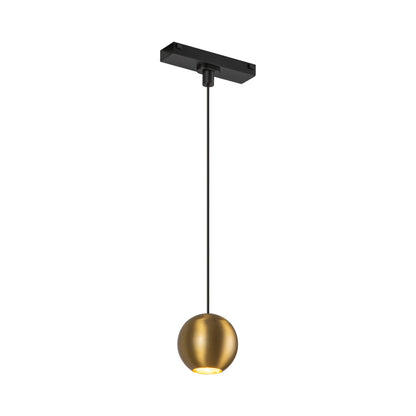 Faria Trilo Track LED Pendant Light in Brushed Gold.