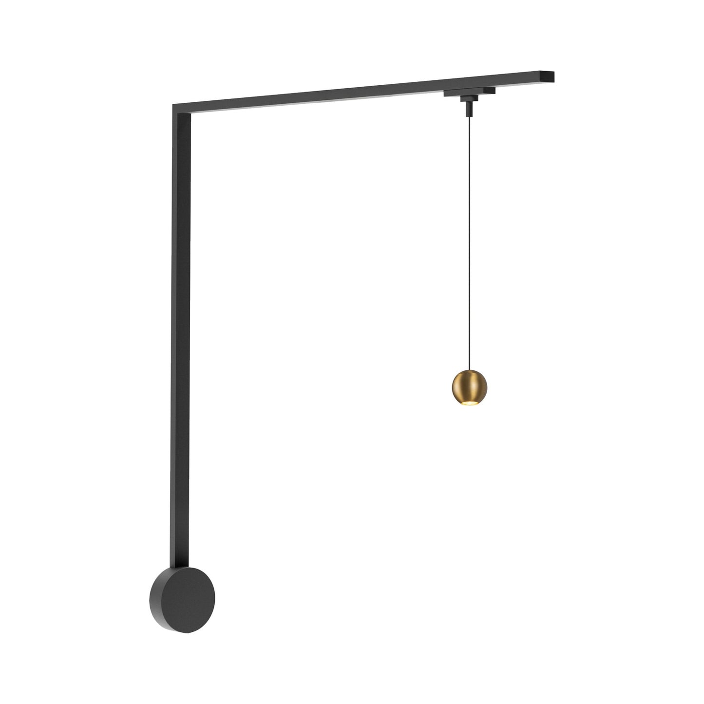 Faria Trilo Track LED Wall Light in Brushed Gold.