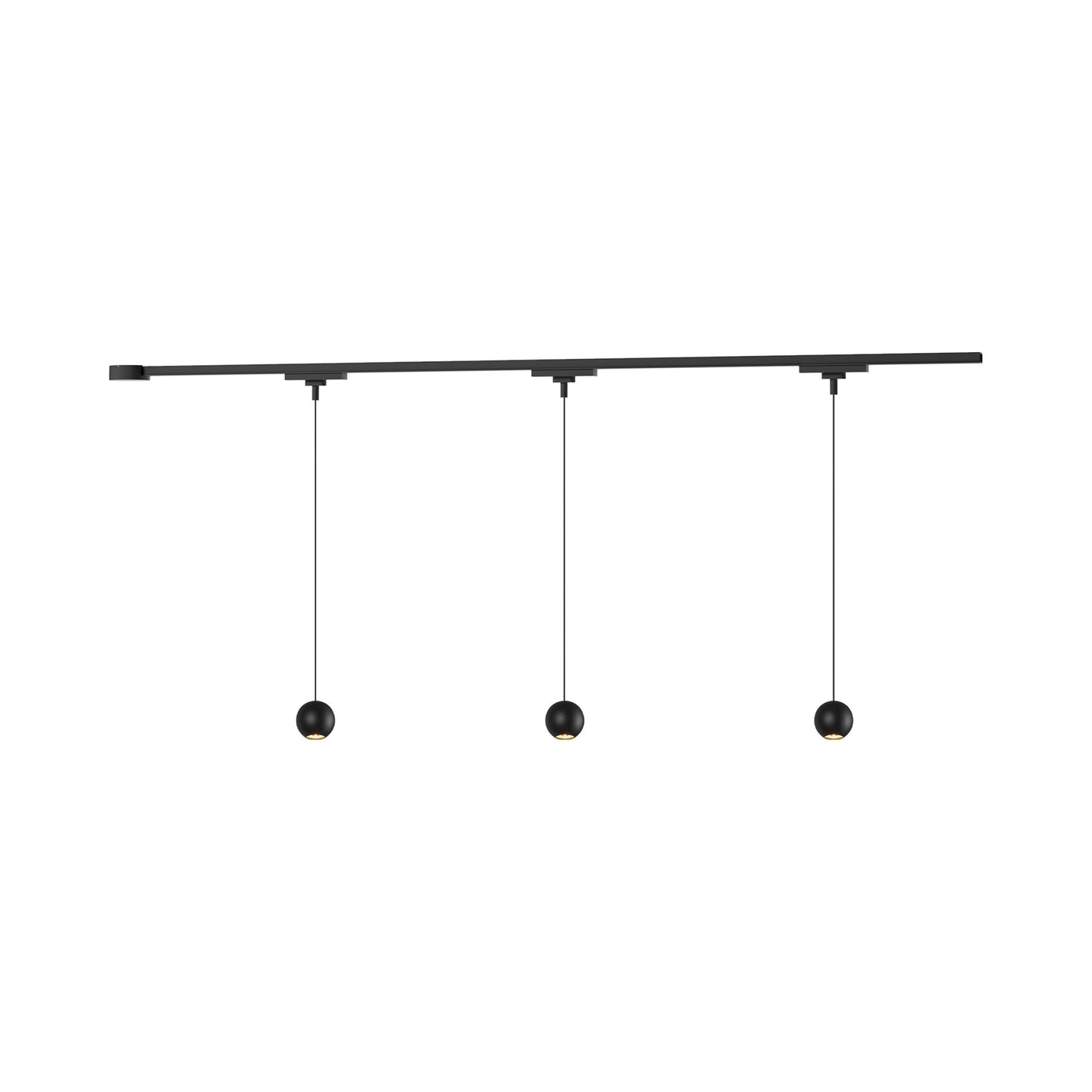 Faria Trilo Track Multi Light LED Pendant Light in Black (3-Head).