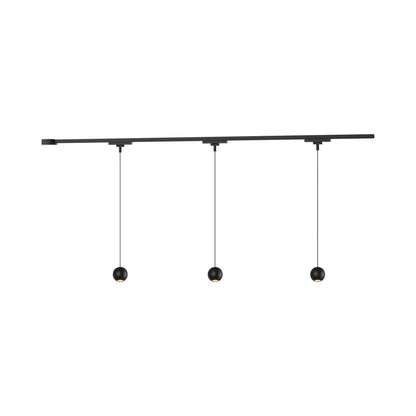 Faria Trilo Track Multi Light LED Pendant Light in Black (3-Head).