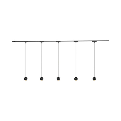 Faria Trilo Track Multi Light LED Pendant Light in Black (5-Head).