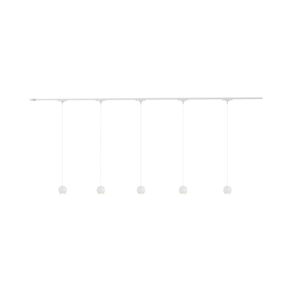 Faria Trilo Track Multi Light LED Pendant Light in White (5-Head).