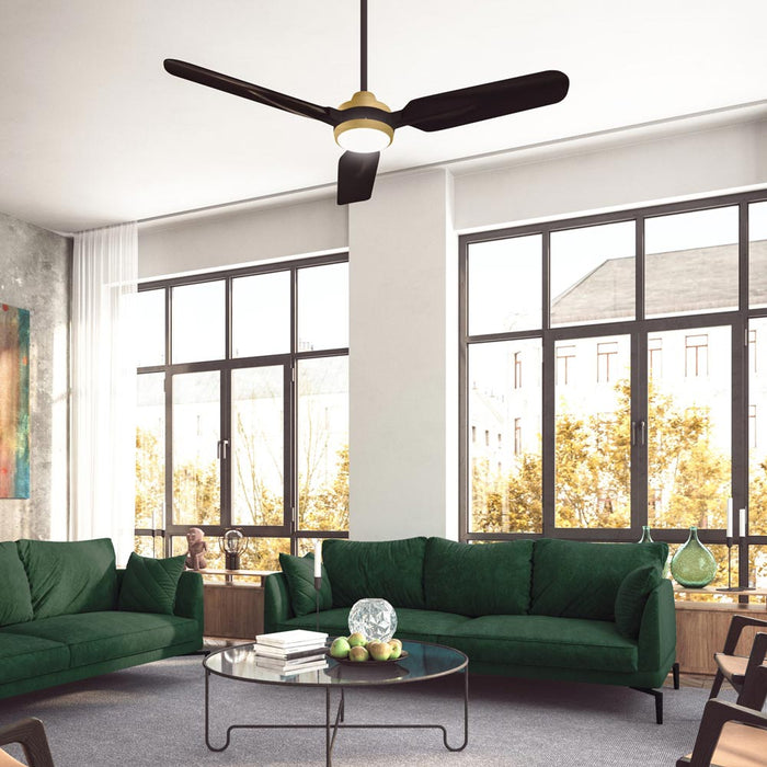 Fremont LED Ceiling Fan in living room.