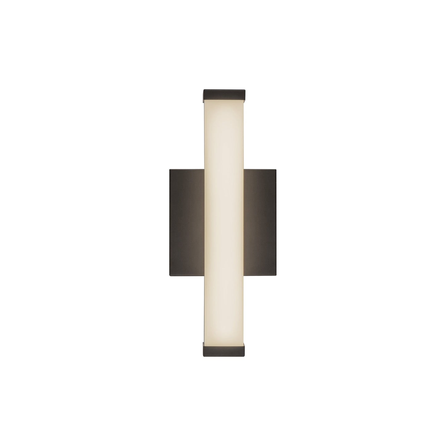 Geri LED Bath Wall Light in Black (12-Inch).