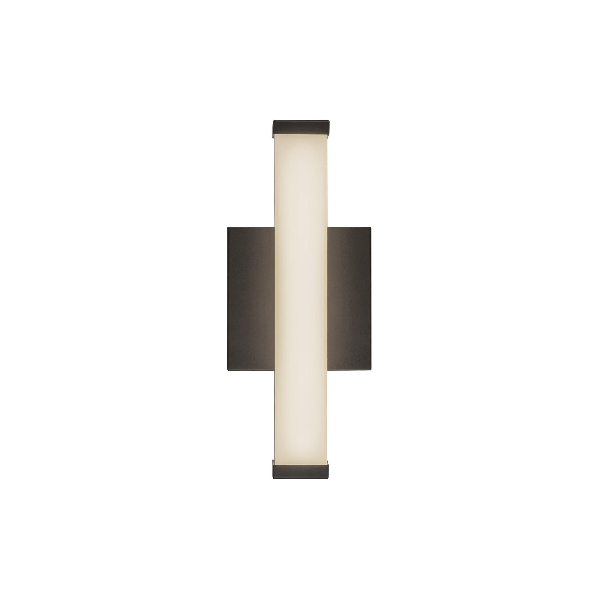 Geri LED Bath Wall Light in Black (12-Inch).