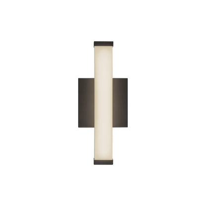 Geri LED Bath Wall Light in Black (12-Inch).