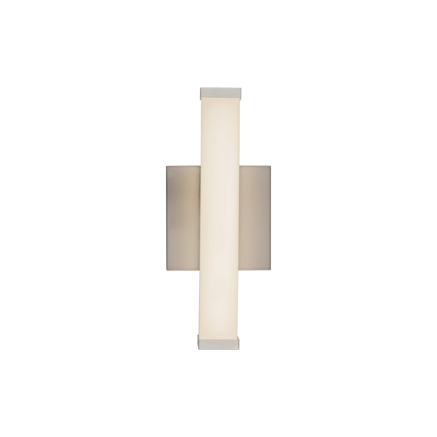 Geri LED Bath Wall Light in Brushed Nickel (12-Inch).