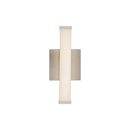 Geri LED Bath Wall Light in Brushed Nickel (12-Inch).