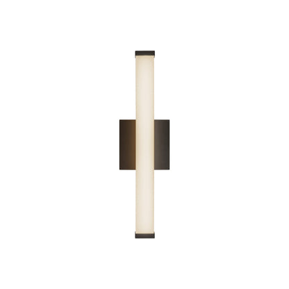 Geri LED Bath Wall Light in Black (18-Inch).