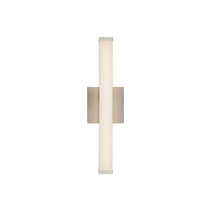 Geri LED Bath Wall Light in Brushed Nickel (18-Inch).