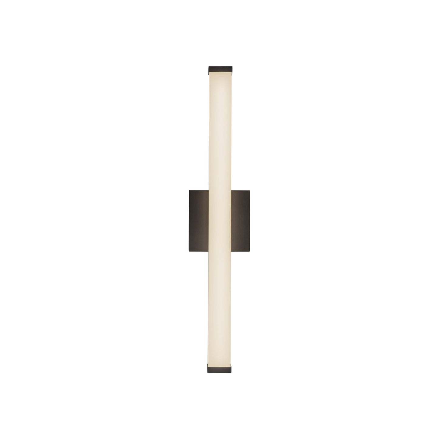 Geri LED Bath Wall Light in Black (24.13-Inch).