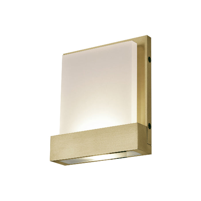 Guide LED Wall Light in Brushed Gold.