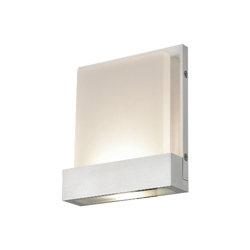 Guide LED Wall Light in Brushed Nickel.