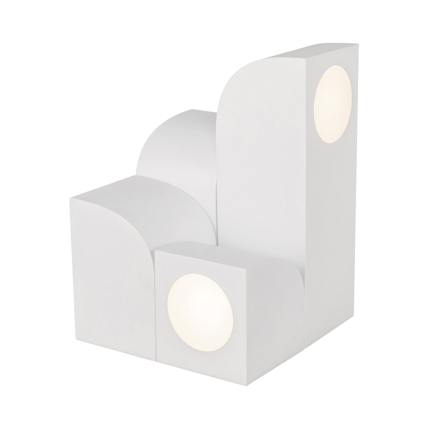 Gypsum LED Table Lamp in White.
