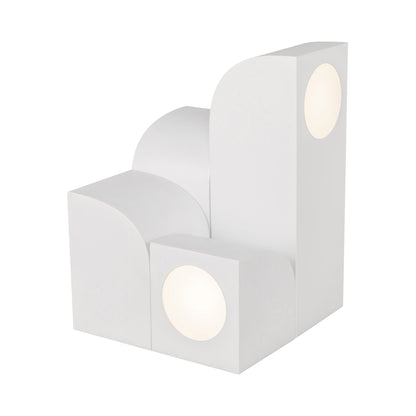 Gypsum LED Table Lamp in White.
