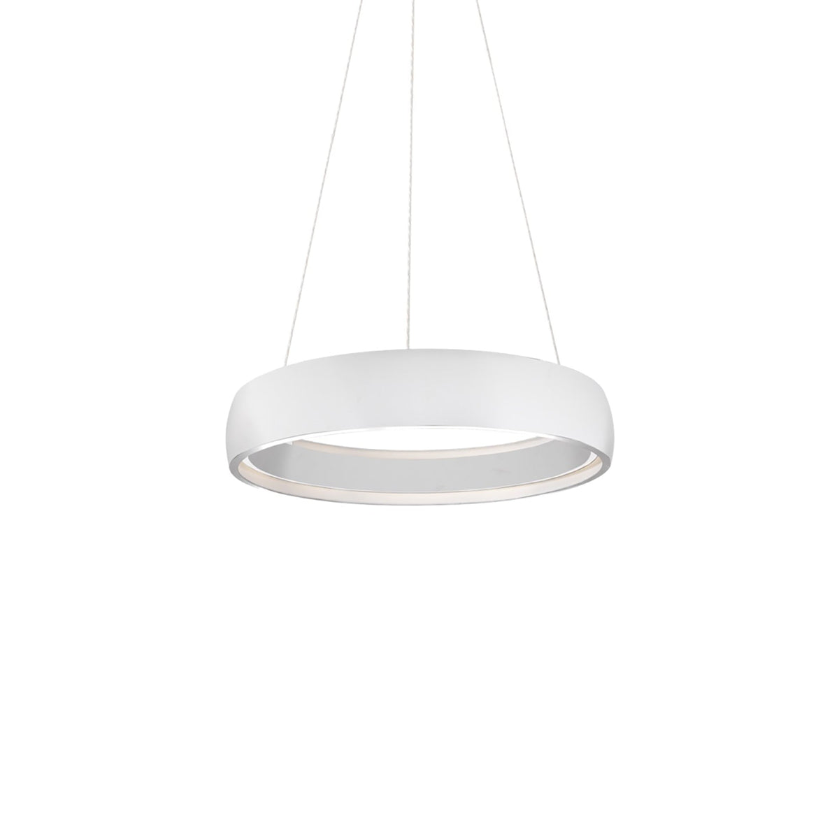 Halo LED Pendant Light in White (Small).